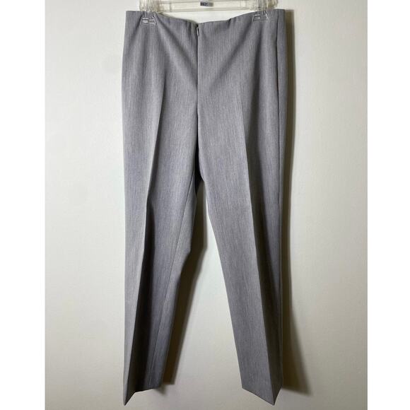 Peace of Cloth Gray Flat Front Cropped Dress Pants Sz 8 - Picture 1 of 4